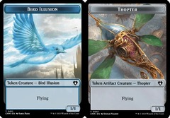 Bird Illusion (0011) // Thopter (0047) Double-Sided Token - Foil (Commander Master)
